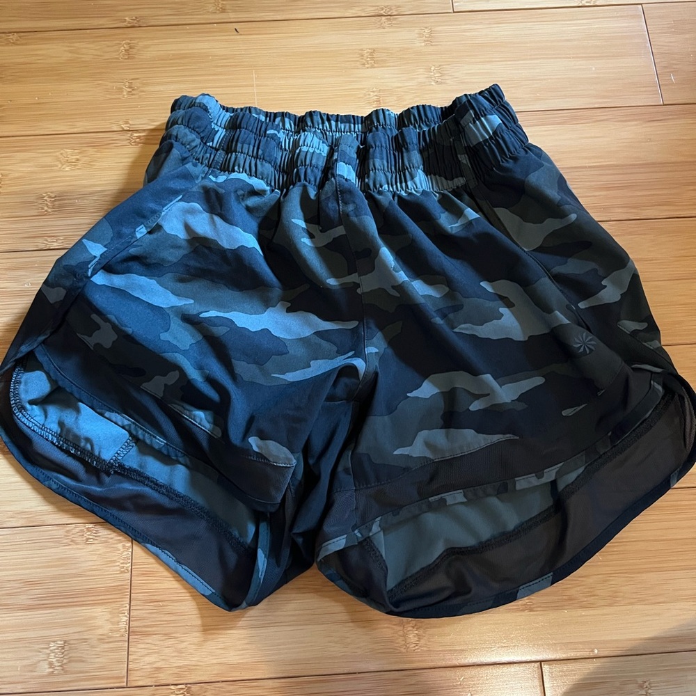 Athleta Camoflauge and Black Running Shorts